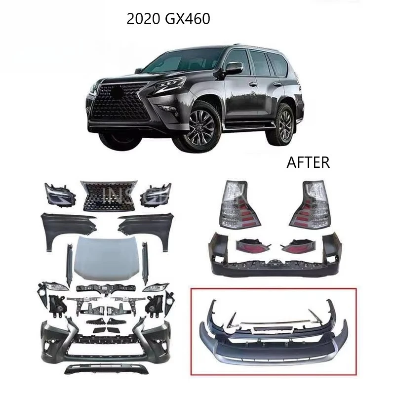 Gx460 2020 Facelift New for Prado FJ150 Bumpers with Lights Bodykit 2008-2020 Clips Clip-on Retrofit/Upgrade