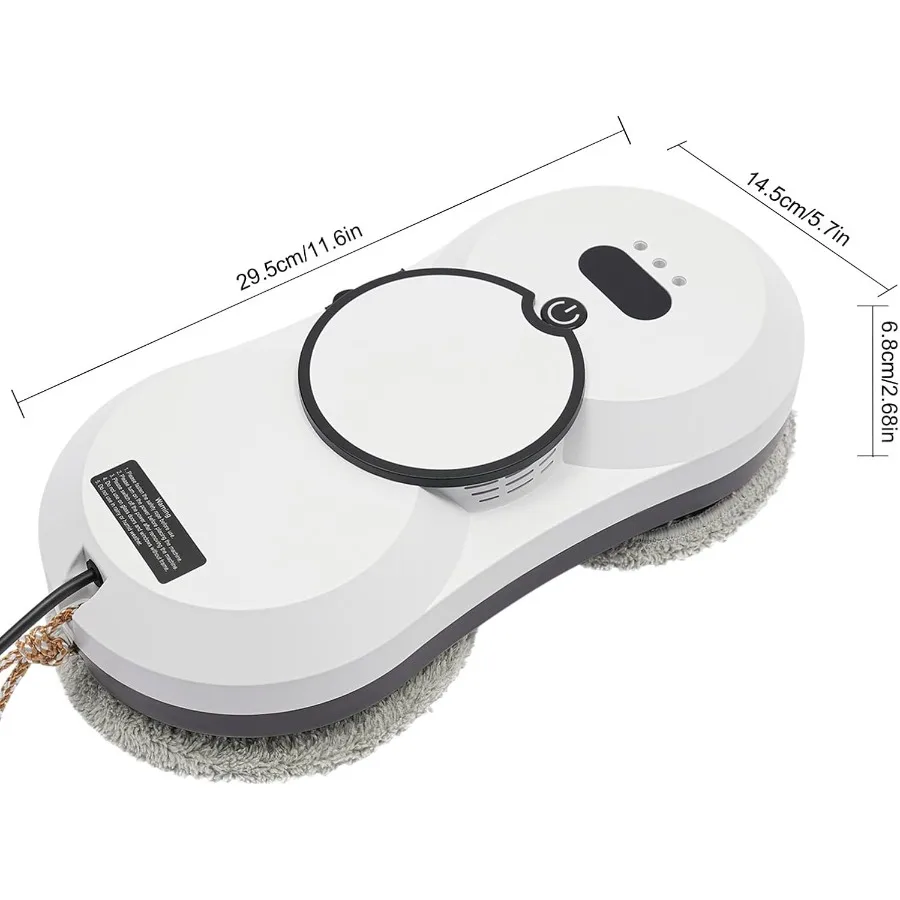 Automatic Window Cleaning Robot with Water Spray 2800Pa Strong Suction Smart Remote Control Cleaner for Windows Tiles Glass Doo