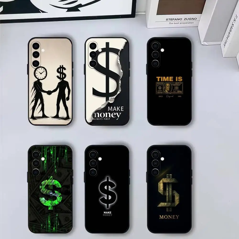 

Make moeny is first Phone Case Black Silicone Soft For Samsung Galaxy A73,A72,A71,A70,A53,A52,A51