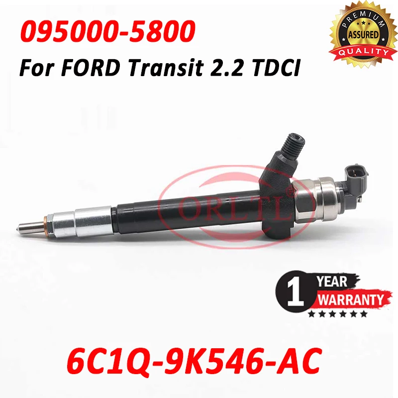 6c1q-9k546-ac Common Rail Injector 095000-5800 Diesel Fuel Nozzle 095000-5801 DCRI105800 Use For Ford Transit  2.2 TDCI