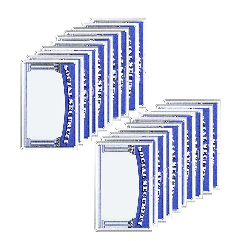Dust-proof Card Sleeve Water Resistant Pvc Card Holder for Security Medicare Id Cards Set of 10/20 Protective Sleeves