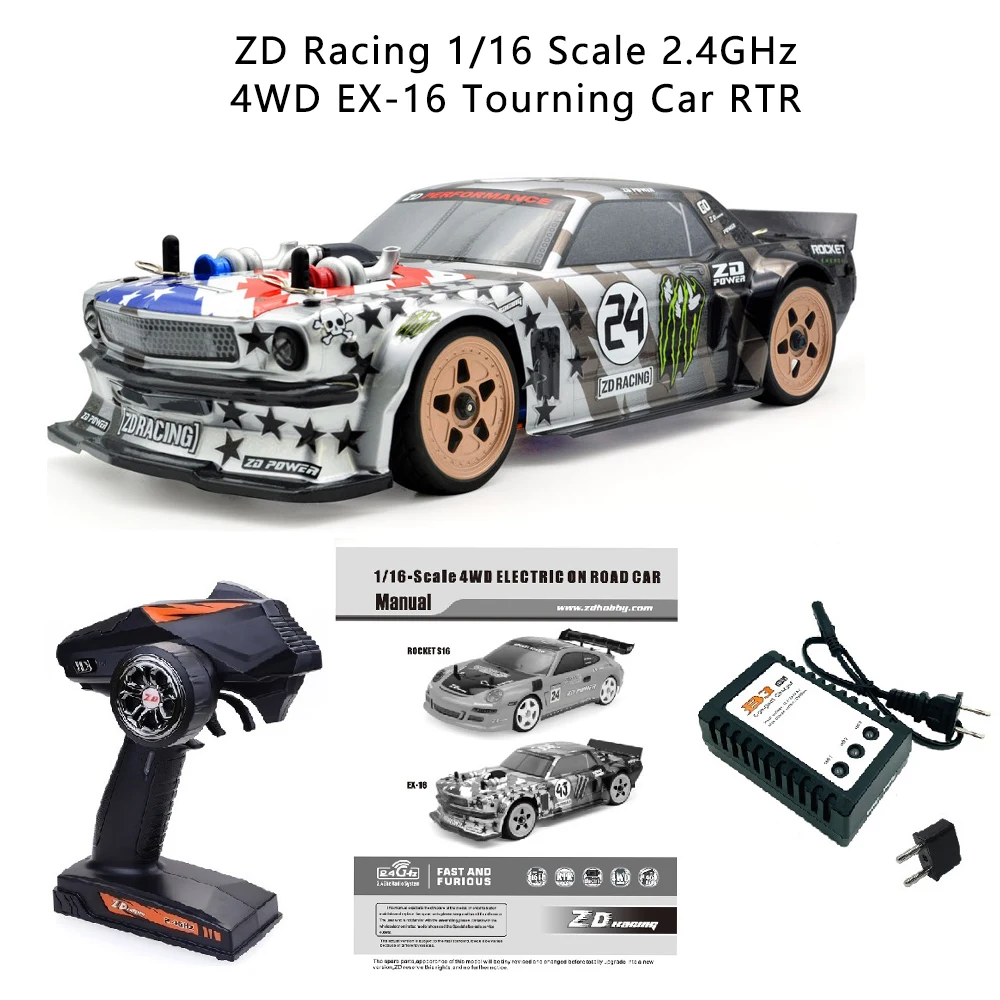 

ZD Racing EX16 1/16 40km/H High Speed Brushless/Brushed Motor 4WD RC Tourning Car OnRoad Remote Control Vehicles Model Car Gift