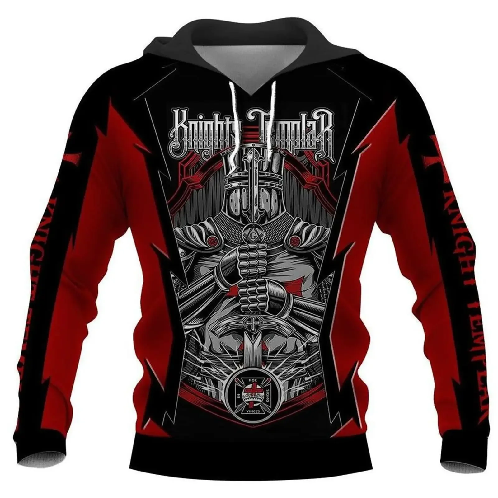 

Men Hoodies Cool Knight 3D Printed Fashion Casual Middle Ages Knight Comfortable Long Sleeved Sweatshirt Pullover Innovative