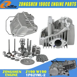 Motorcycle Complete Cylinder Head Assembly kit For 62mm Bore ZongShen ZS 190cc Z190 W190 1P62YML-2 Engine Dirt Pit Bike Atv Quad