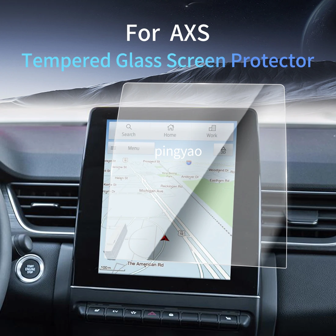 

Car Sticker Screen Protector Navigation Display Tempered Glass Protective Film Car Vehicle For24 Mitsubishi AXS