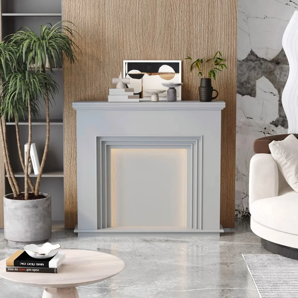 الفرنسية مع مصباح الفن بسيط الموقد جدار الجانب الجدار الجانب خزانة ديكور غرفة المعيشة ديكور خزانة الهواء بسيطة