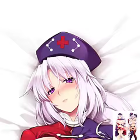 Dakimakura Anime Pillow Cover Eirin Yagokoro Touhou Project Double Sided Print Life-size Body Decoration