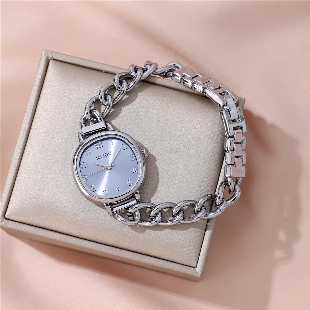 fashion steel bracelet band quartz women dress watch