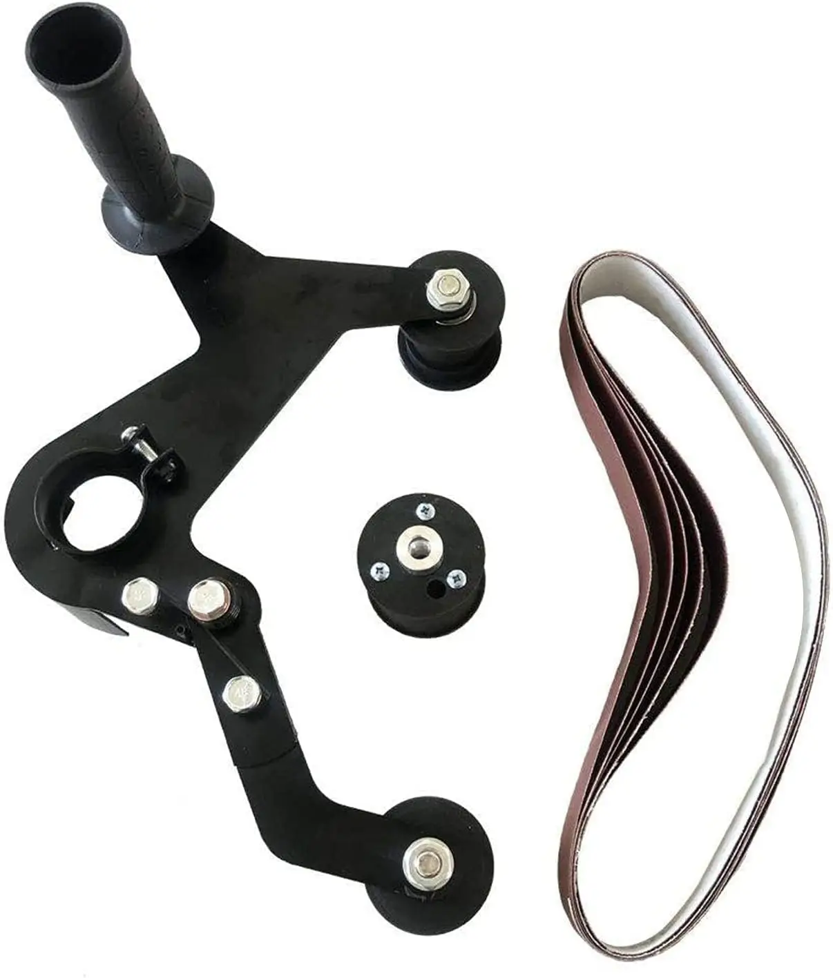 

Angle Grinder Belt Sander Adapter, US 5/8-11 Thread, Easy Assembly for DIY Polishing and Rust Removal