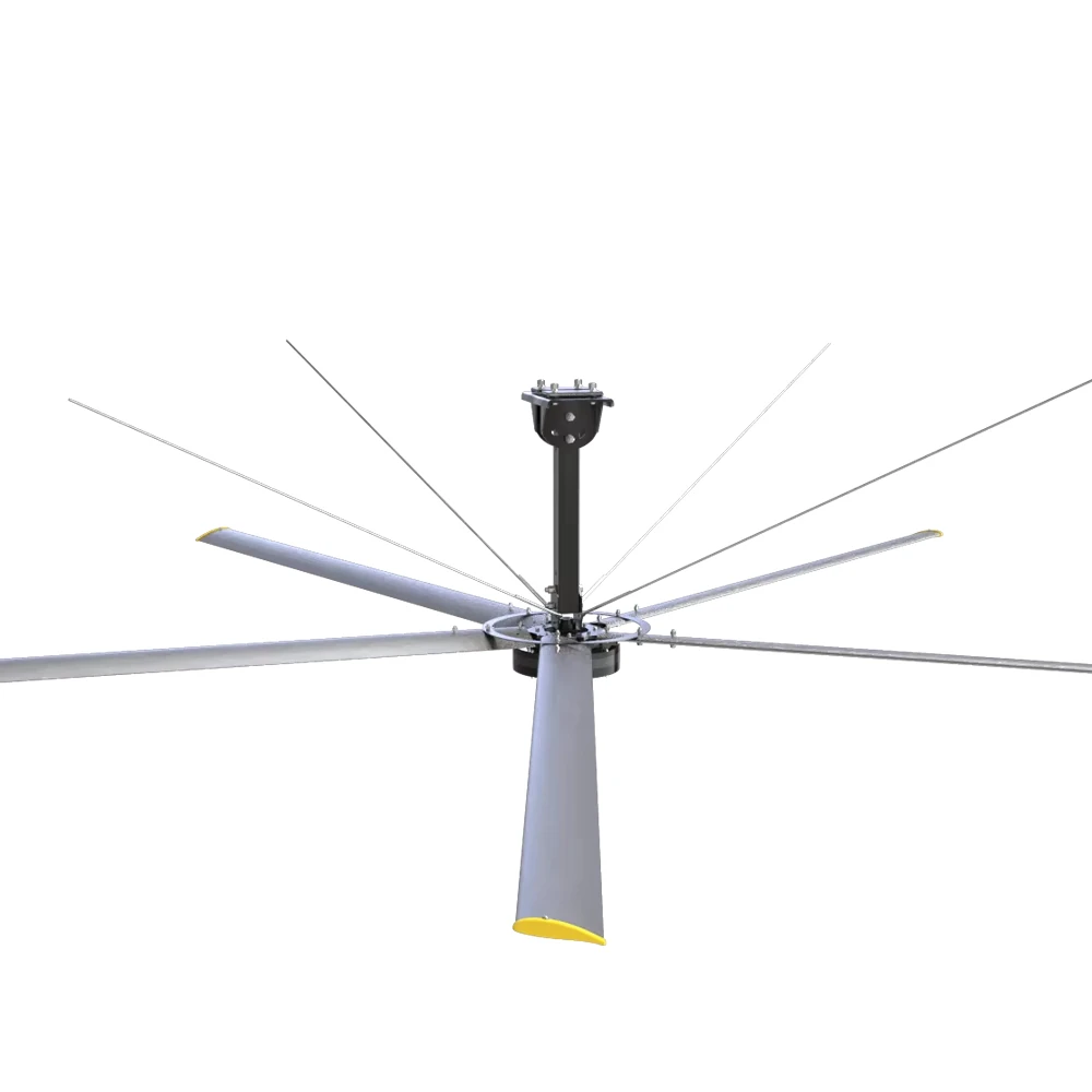 

Большой промышленный потолочный вентилятор с бесщеточным двигателем постоянного тока и алюминиевыми лопастями