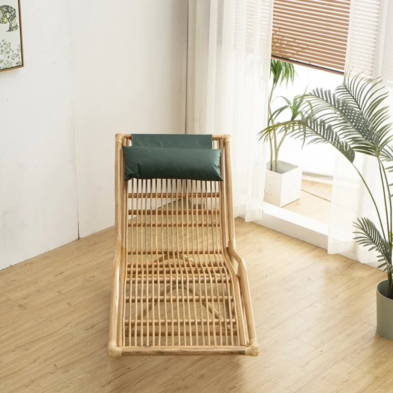 

Vine woven rocking chair, Indonesian agate genuine rattan woven leisure lounge chair, home balcony, courtyard