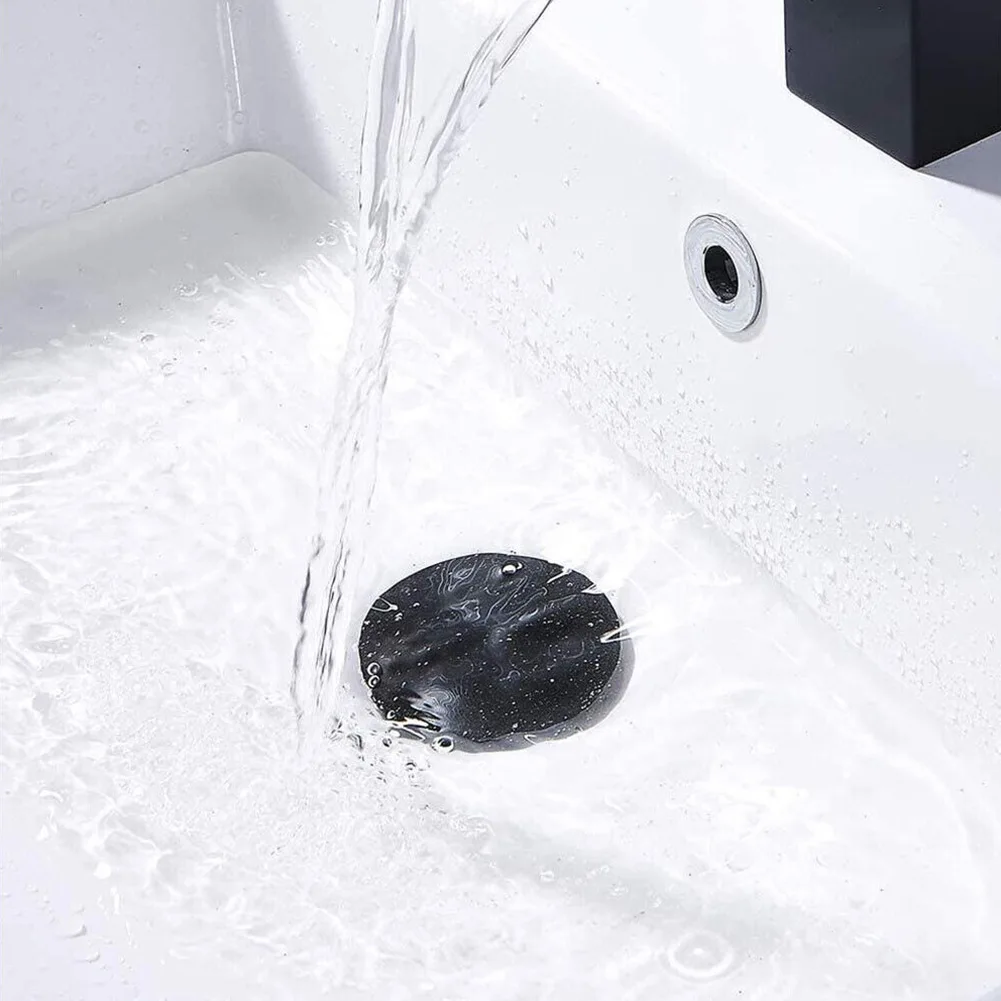 Basin Waste Pop Up Bathroom Sink Plugs Push Button Click Clack 66mm Brass Matte Black M8 For Basins Bathtubs Kitchen Accessories