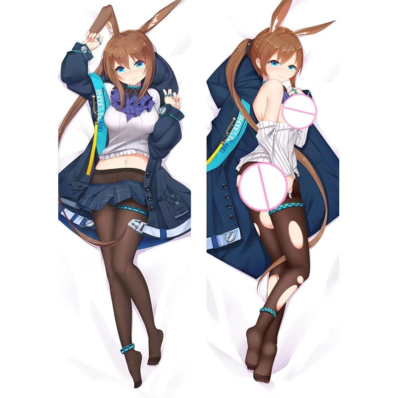 

Dakimakura Anime Pillow Cover Arknights Amiya Double Sided Print 2Way Cushion Bedding Festival Gifts Gifts