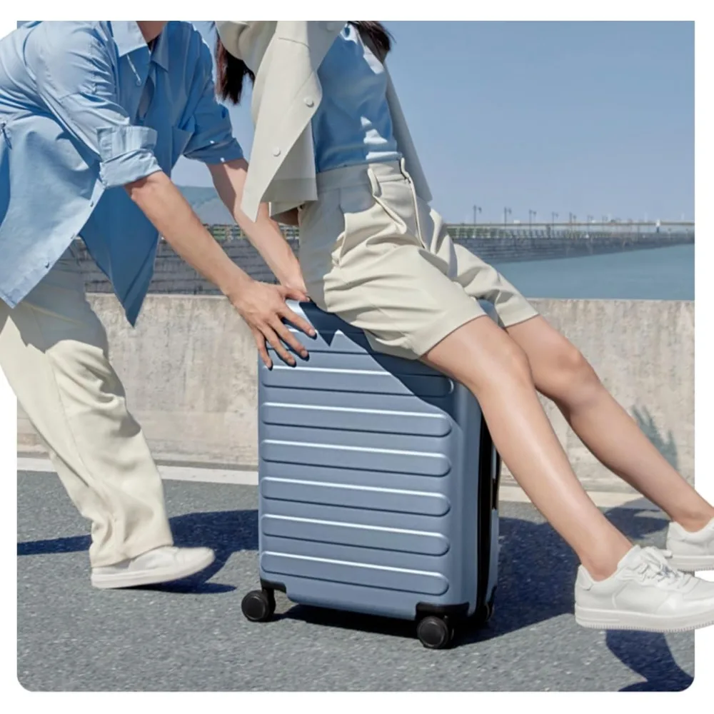 Bagagem verificada grande para PC de casca dura leve de 28 polegadas com rodas giratórias lisas, ideal para viagens e verificação