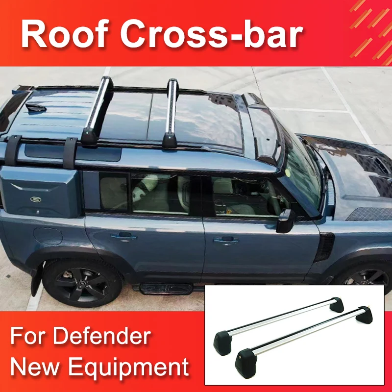 110 130 2020-2025 Roof Luggage Rack Aluminum Alloy Bracket Exterior Decoration Item Roof Cross-Bar for Land Rover Defender