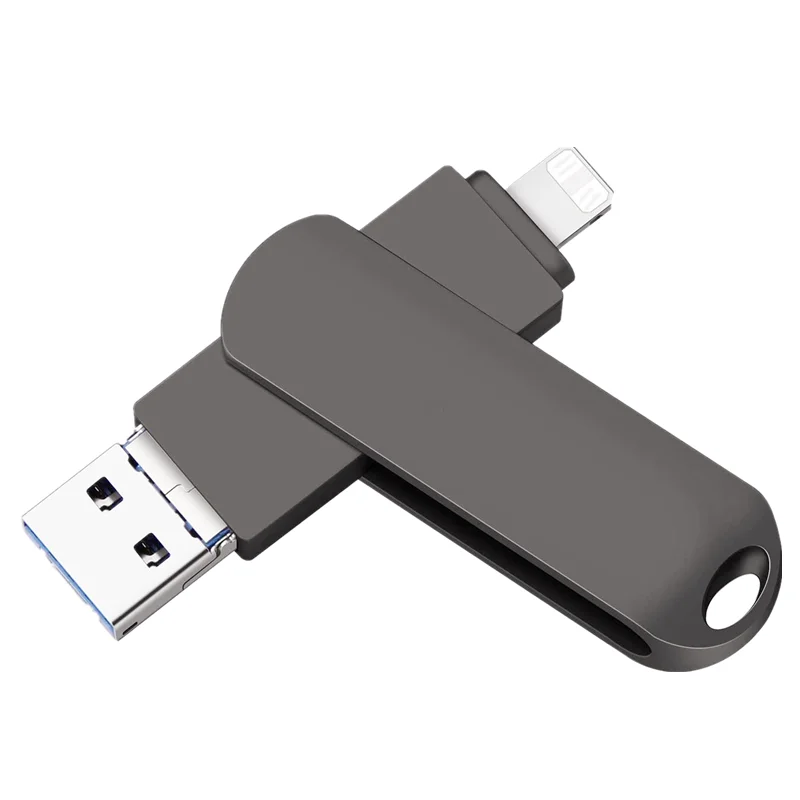 

USB-флеш-накопитель для iPhone Xs Max X 8 7 6 iPad 16/32/64/128, 256 ГБ