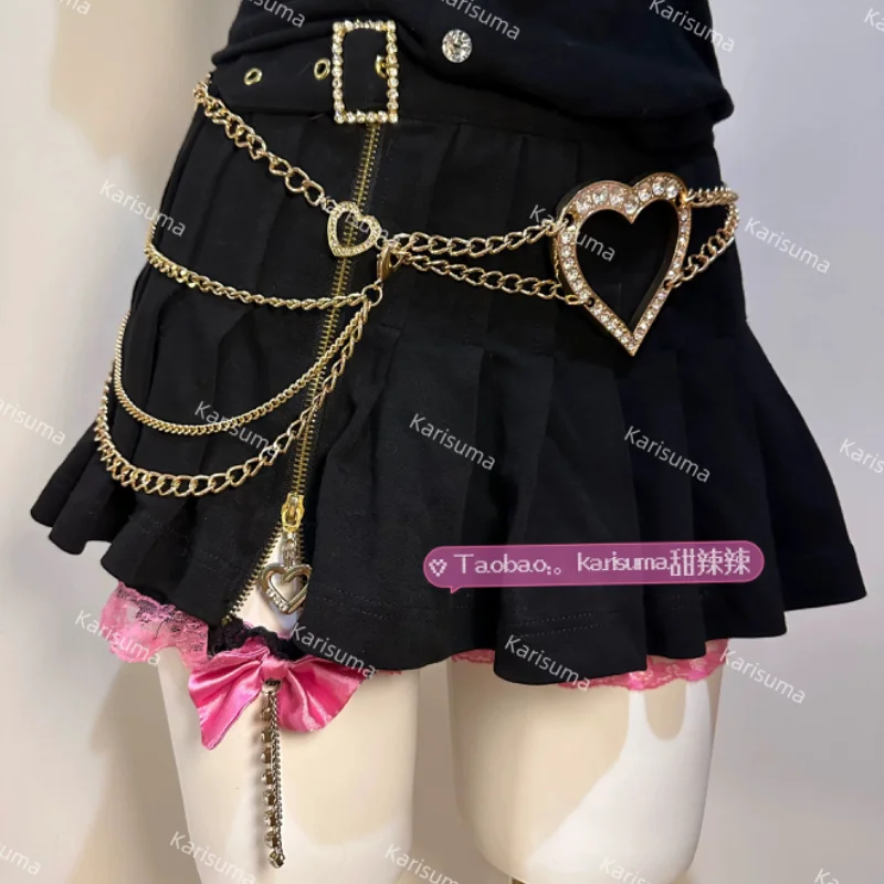 Women's Body Chain Ladies Accessories Mars Y2k Style Princess Girl's Belts Love Diamond Waist Chain Belt Spice Girl Gift