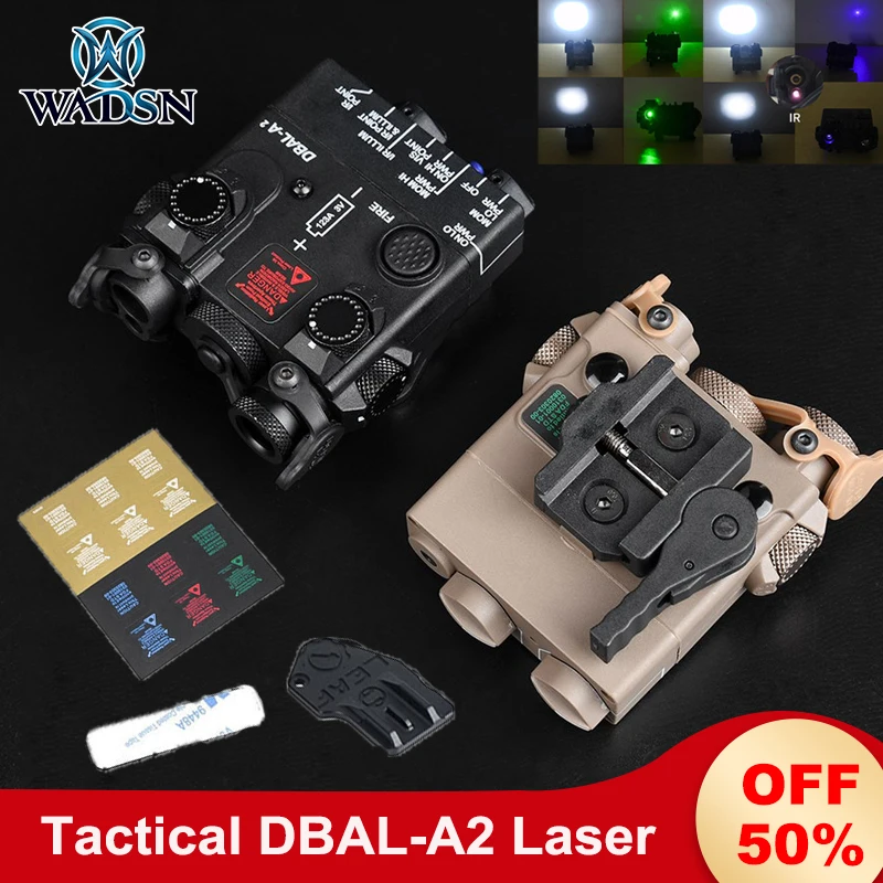 WADSN DBAL-A2 Airsoft Blue/Green Laser Metal CNC IR Sight DBAL Tactical Dbal A2 Nylon White LED Flashlight Fit 20MM Rail