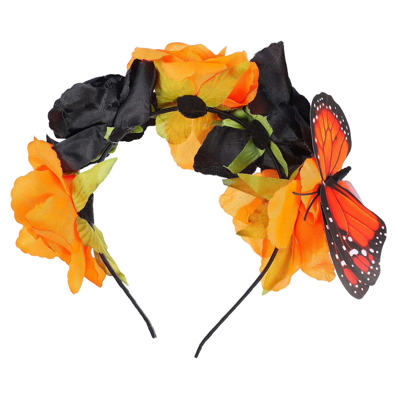 

Rose Headband Elegant Hair Accessories Lightweight Elastic Headwear Halloween Party Prop Fabric Flower Band Simulation
