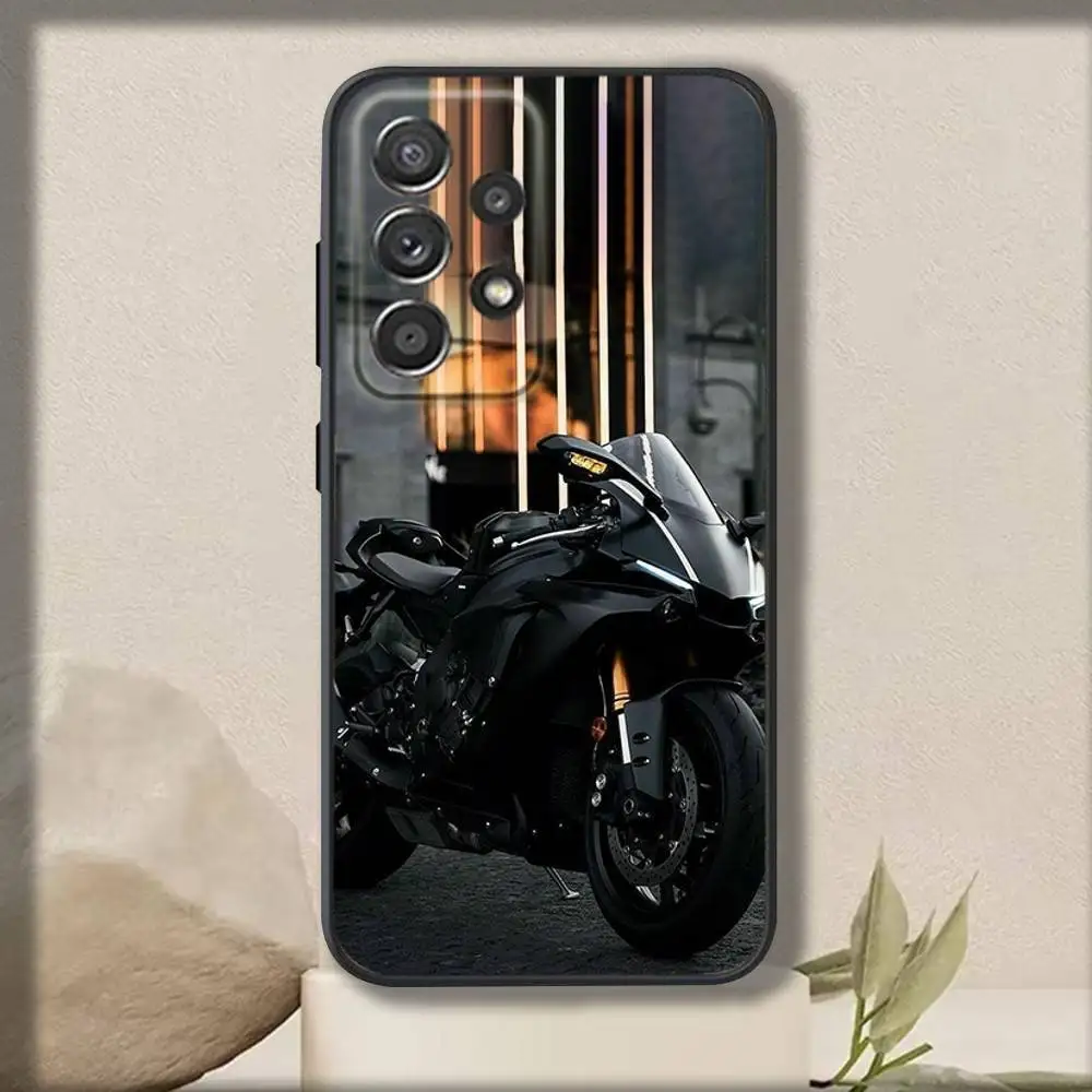 حافظة هاتف Y-YZF RS لهاتف سامسونج S 25,24,23,22,30,21,10,9,Ultra,Plus,Lite,FE,4,5G حافظة سوداء ناعمة