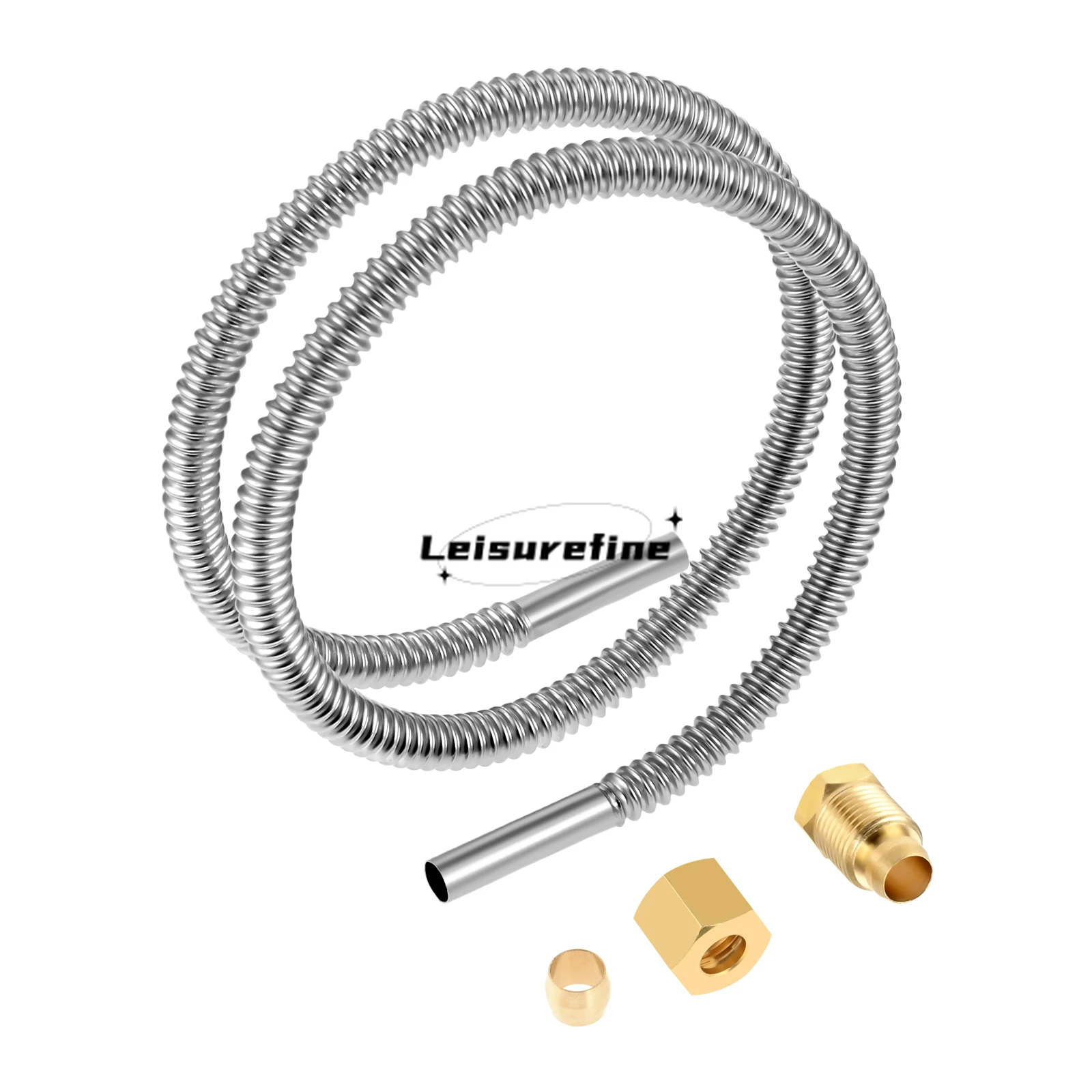 

1/4" Pilot Burner Tube Assembly Parts lexible Hose with 7/16-24UNS Fittings for Whirlpool 00112330 Gas Fryer Pilot Water Heater