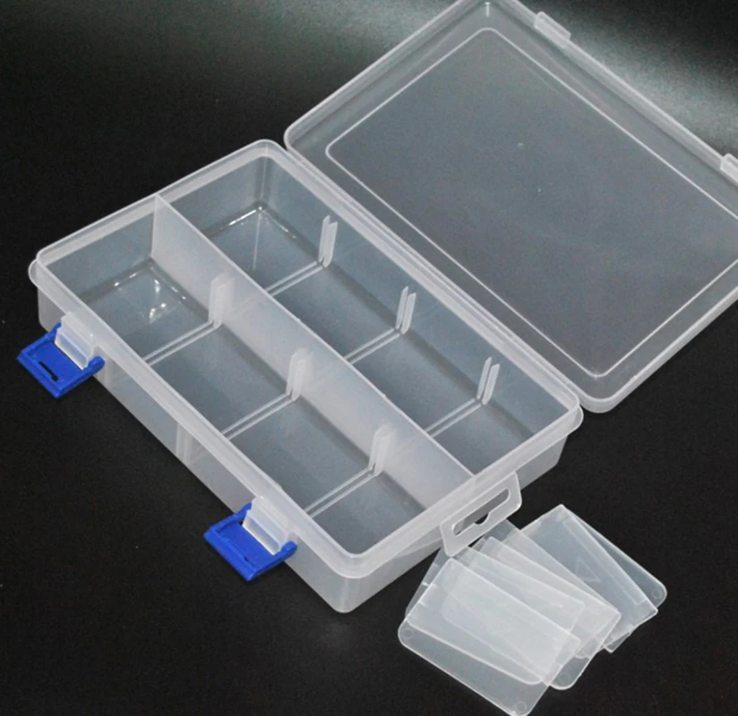 20cm 8/6/2 Grids Plastic Organizer Adjustable Beads Storage Box Transparent Case For Jewelry Earring Gear Accessories Container