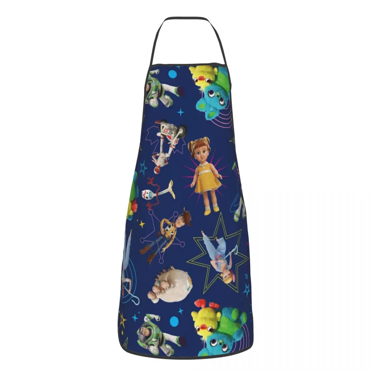 Custom Unisex Toy Story Pattern Bib Apron Adult Women Men Chef Tablier Cuisine for Kitchen Cooking Animated Baking