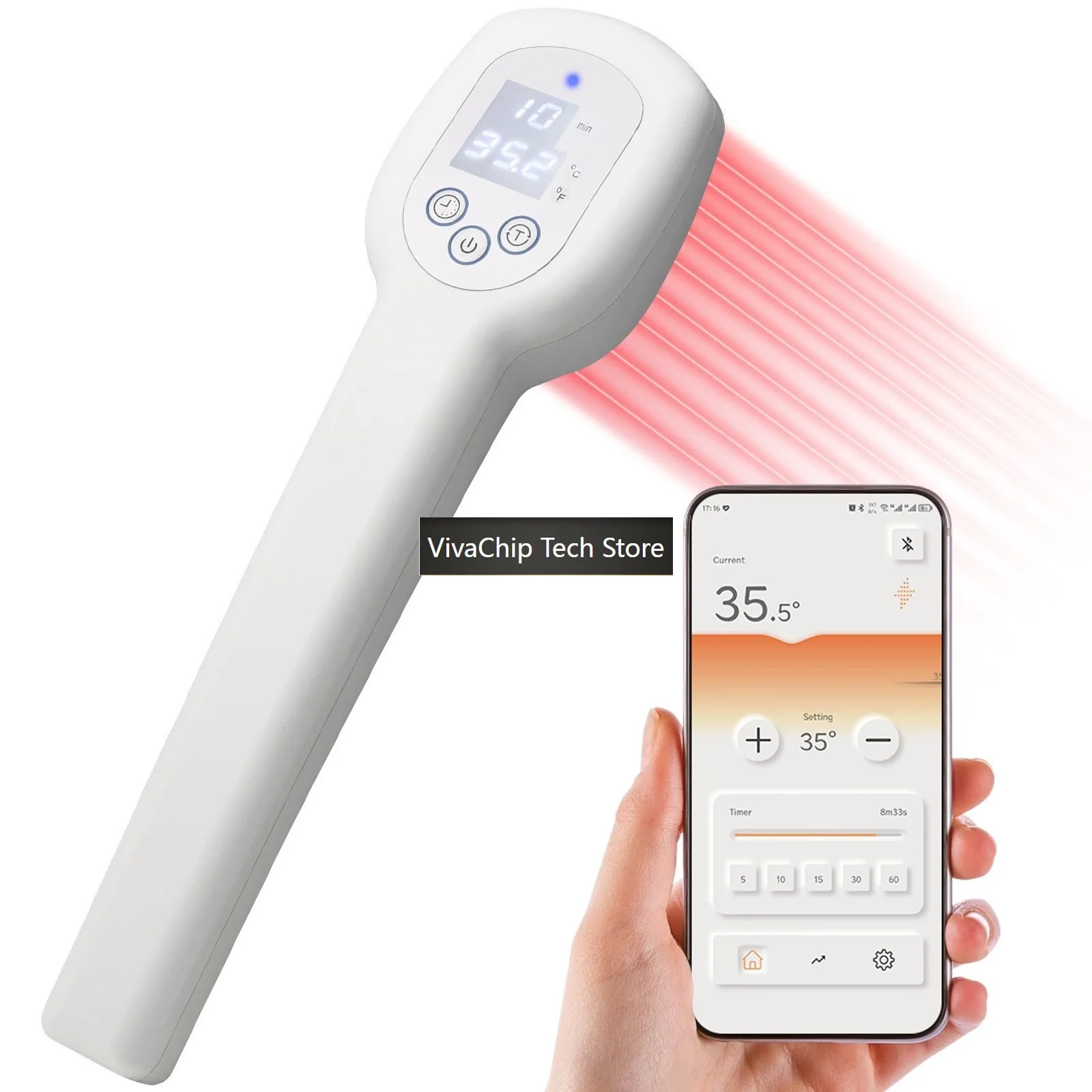 VivaCTHome Infrared Warm Red Light Physiotherapy Instrument Whole Body Relaxation Relieve Pain Tender White Skin