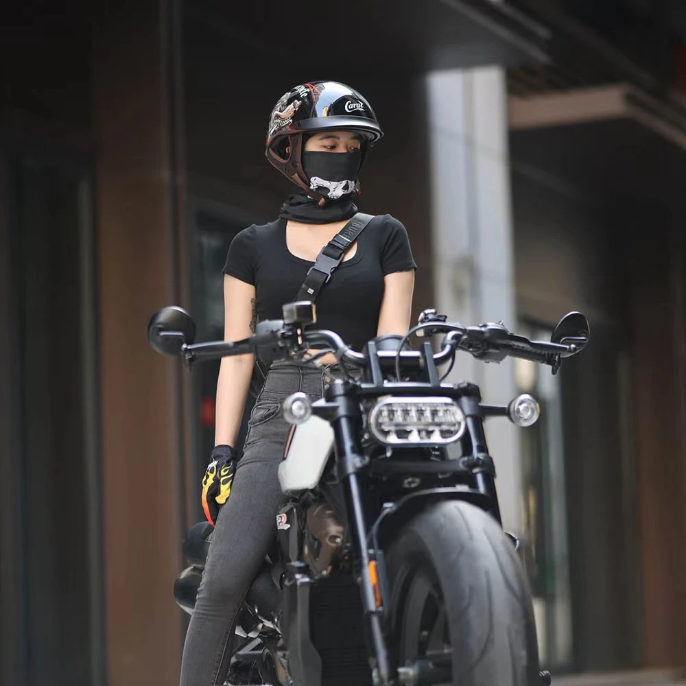 خوذة دراجة نارية ريترو DOT شهادة معدات الدراجات النارية الصيف دراجة نارية نصف خوذة الرجال النساء دراجة نارية نصف خوذة