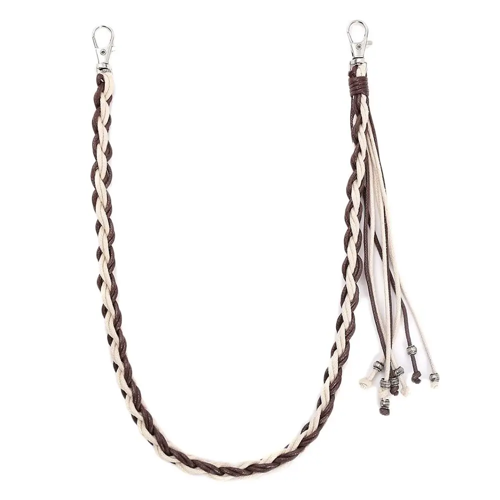 Модная тканая подвеска для брюк, цепочка в стиле панк-рок, универсальная поясная цепочка, джинсы, брюки, Harajuku, поясная брелок для ключей для мужчин и женщин