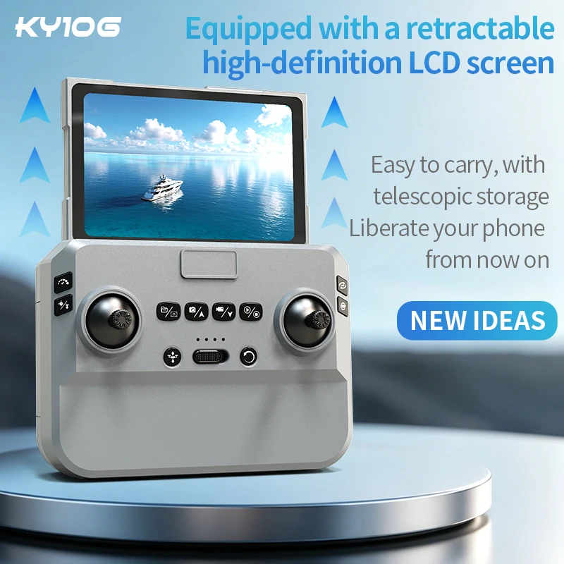 New KY106 Drone With 4.3-inch Large Screen 8K HD Aerial Photography Intelligent Obstacle Avoidance Remote Control Drone
