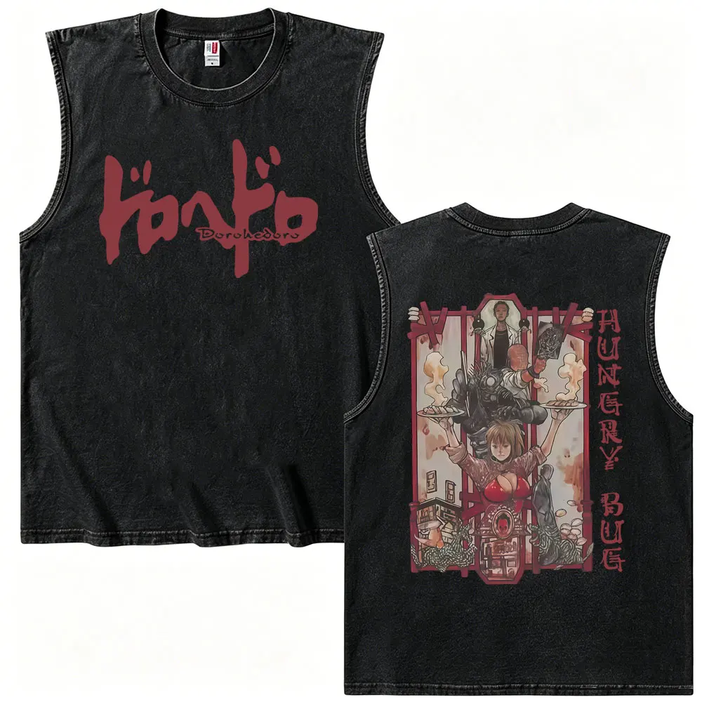 

Anime Dorohedoro Vintage Washed Tank Tops Kaiman Merch Sleeveless T-shirt Men Women Gothic Manga Rock Tshirt Oversized T Shirts