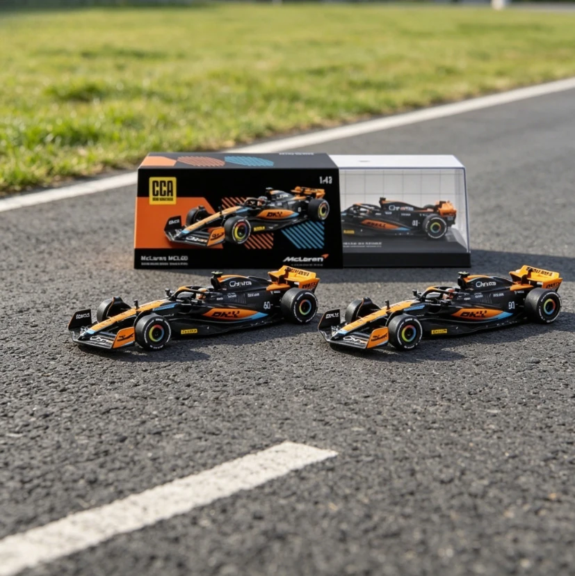 CCA Chaiper 1:43 Racing Model MCL60 Formula F1 Toy Car Collection Ornament，Perfect Birthday Gift for Boyfriend