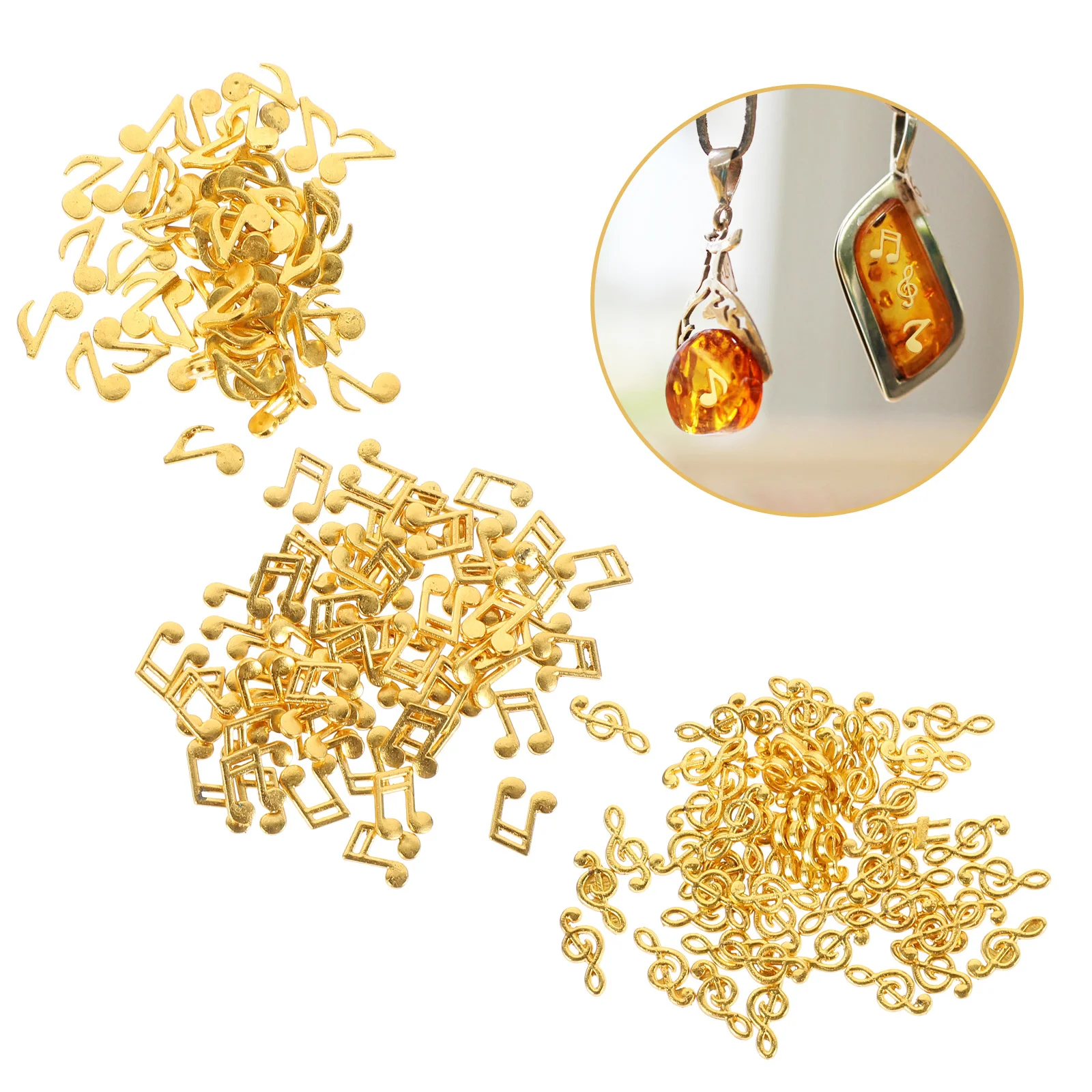 

150pcs Musical Note Resin Metal Filler Craft Alloy Filling Material Epoxy Accessories DIY Supplies Jewelry Making