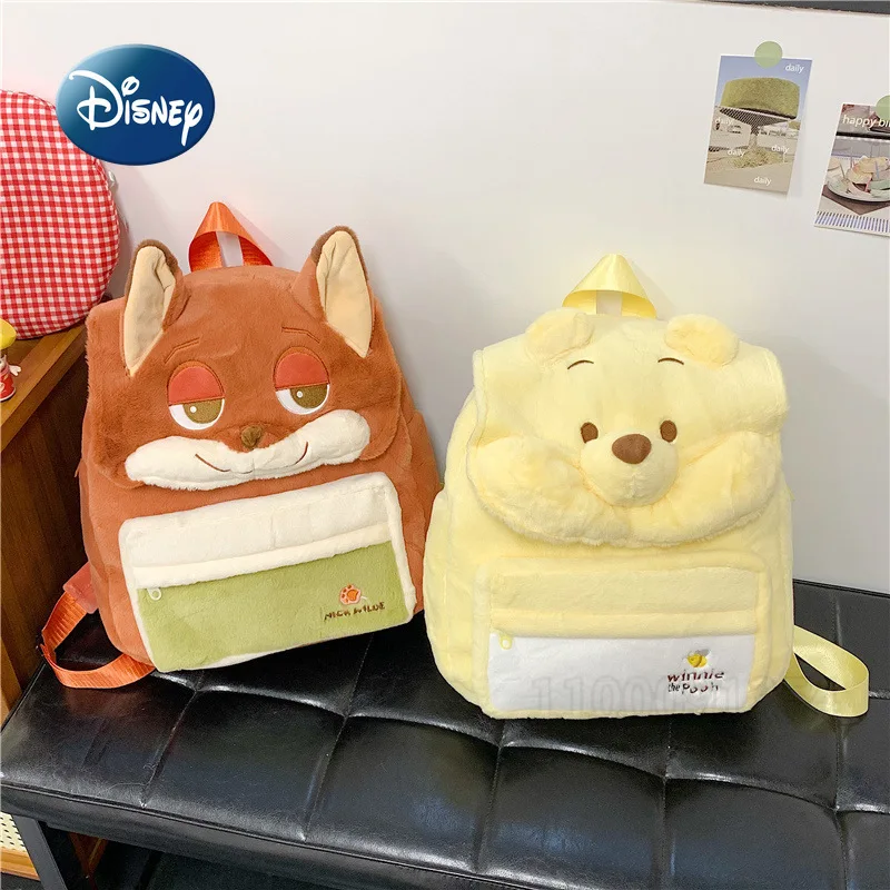 Disney Judy Nick Nieuwe pluche kinderrugzak Cartoon schattige dames pluche rugzak Grote capaciteit mode pluche vrijetijdsrugzak