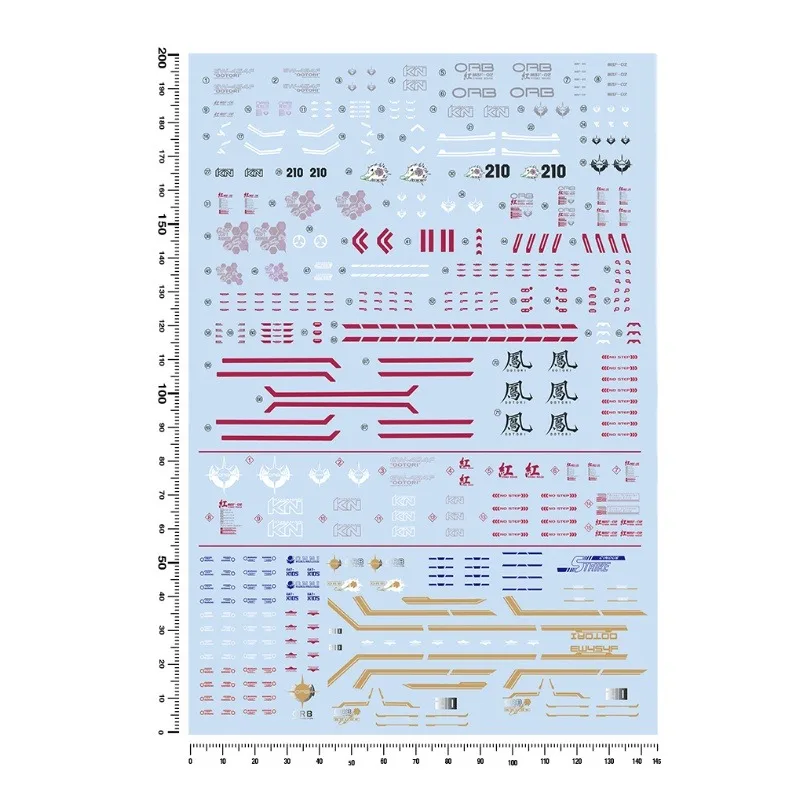 Artisan's Club MG172 Water Decal for MG MBF‑02+EW454F Strike Rouge+Ootori Model DIY Parts