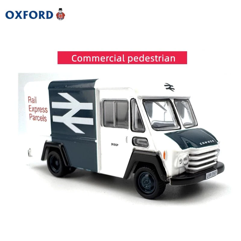 Diecast OXFORD 1:76 Scale Commercial Walking Railway Express Delivery Vehicle Alloy Car Model Collectible Toy Souvenir Display