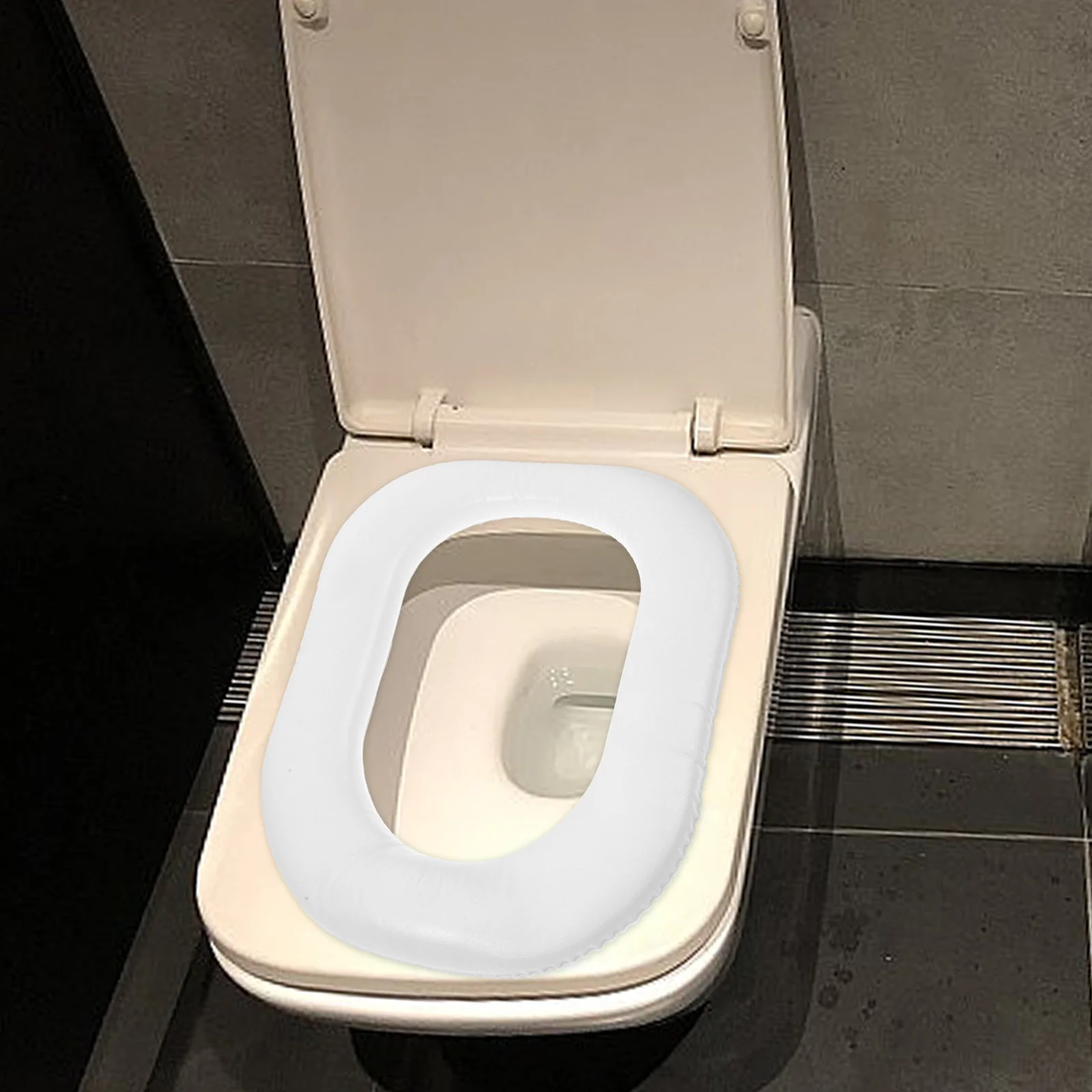 Cojín para asiento de inodoro de PU, reutilizable, lavable, suave, duradero, portátil, almohadilla para inodoro para niños, funda de repuesto para asiento de baño de viaje