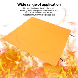 ZK30 Orange Emergency Fire Blanket Suppression Flame Retardent Safety Fire Blanket for Hotel 1.5x1.5m