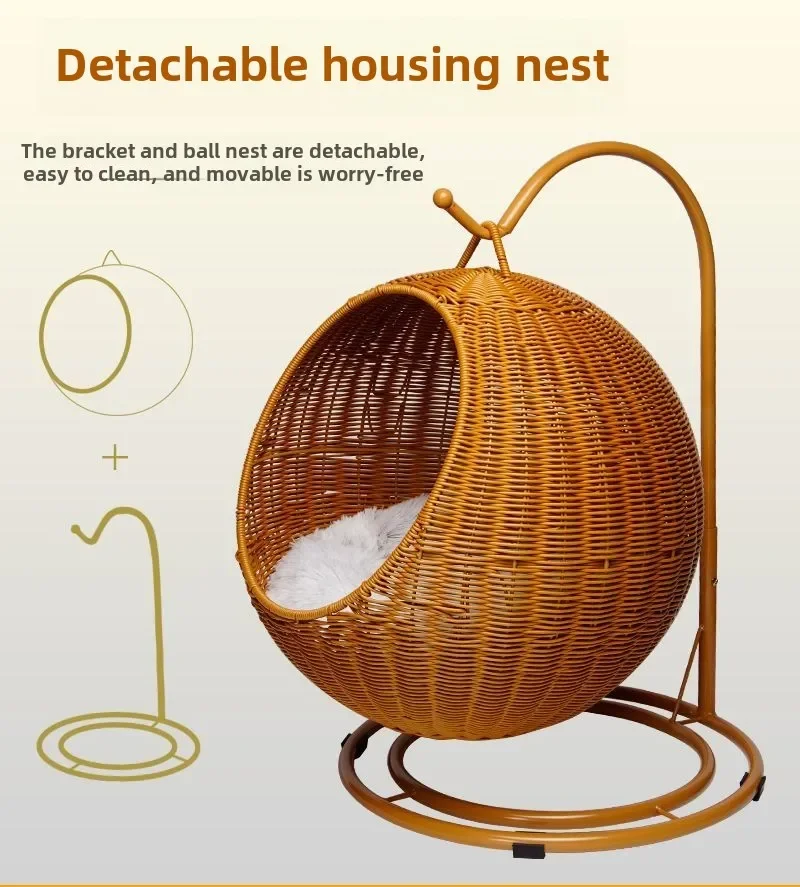 Cat Litter, Rattan, Warm, Washable, Cat Cradle, Universal in All Seasons, Breathable Internet Celebrity Pet, Hanging Basket