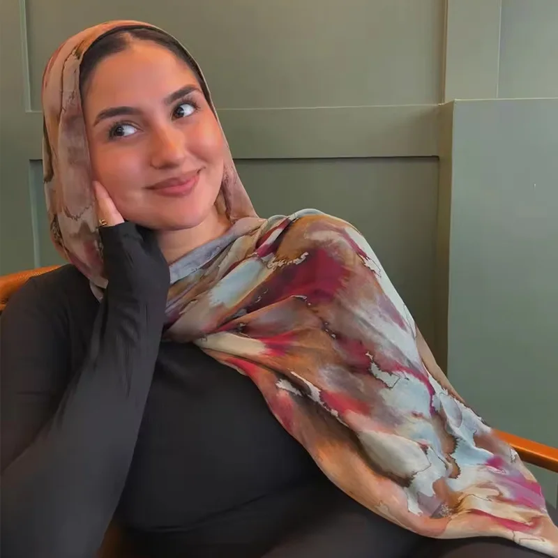 

Хиджаб, платок, женский химар, Ид, мусульманский молитвенный принт, хиджаб, этнический шарф, платок, тюрбан на Рамадан, женская шаль в Дубае, повязка на голову