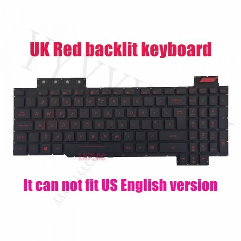 

Y+UK Red Backlit keyboard for Asus FX503V/FX503VD/FX503VM