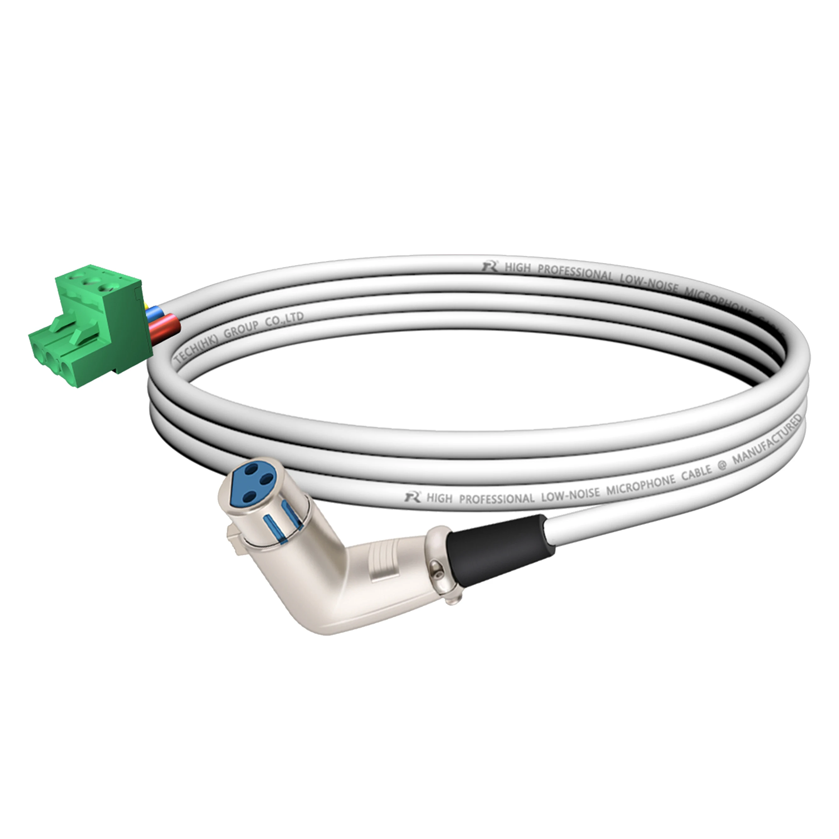 PHX zu XLR Kabel, PHX3M/2EDG-5.08 3-poliger Steckbarer Schraubklemmenblock zu XLR M/F Winkeladapterkabel, L-förmiger XLR-Steckverbinder – Detail 10