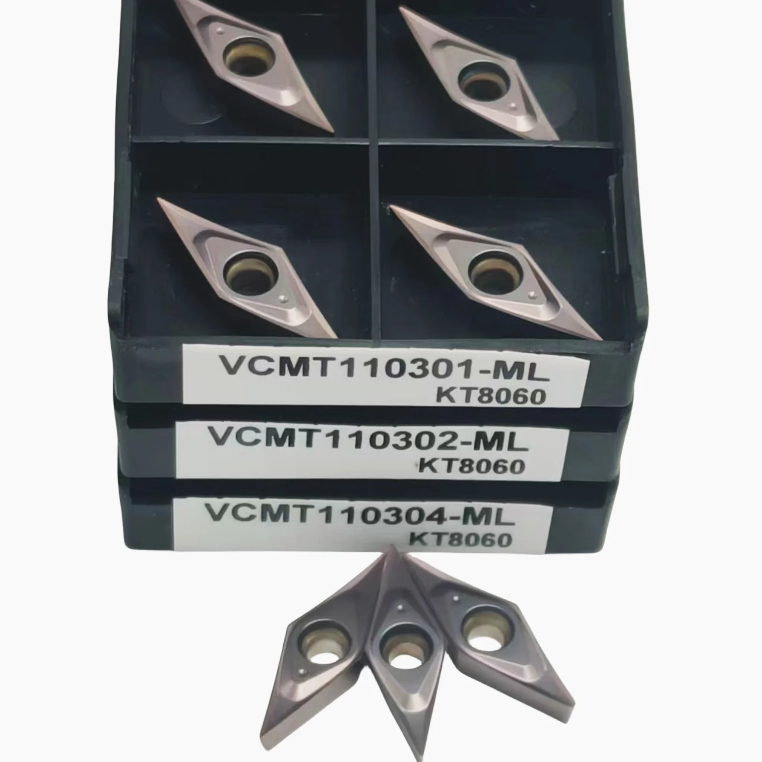 10PCS lega dura VCMT110304 VCMT110302 VCMT110301-ML KT8060 utensili per tornitura in metallo duro fresa per estremità VCMT 110302 110301 110304