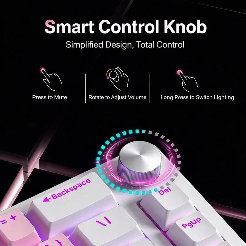 68 Keys Wired Mechanical Keyboard RGB Backlit High Aesthetic Gaming Keyboard PC Laptop Esports Peripheral