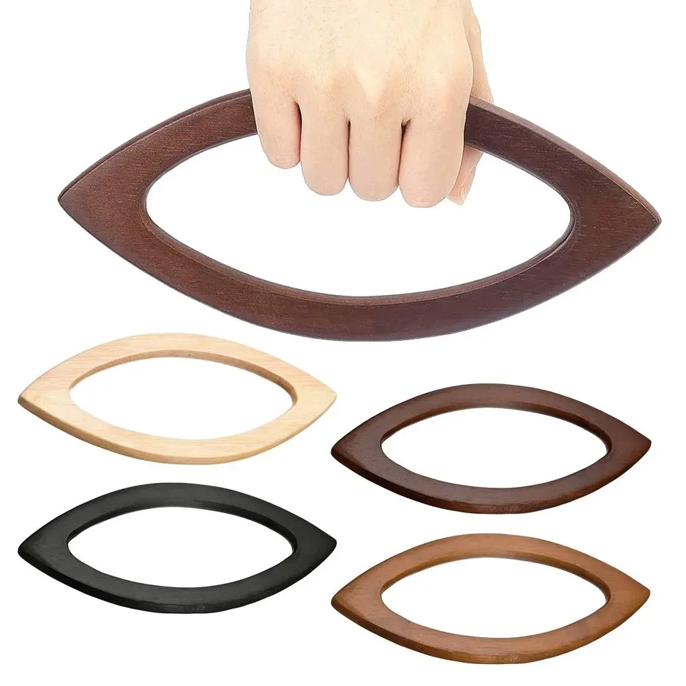 DIY Replacement Solid Wood Bag Handle Tote Wood Bag Solid Handle Bag Classic Strap For Sewing Crochet Bag Wallet Accessories