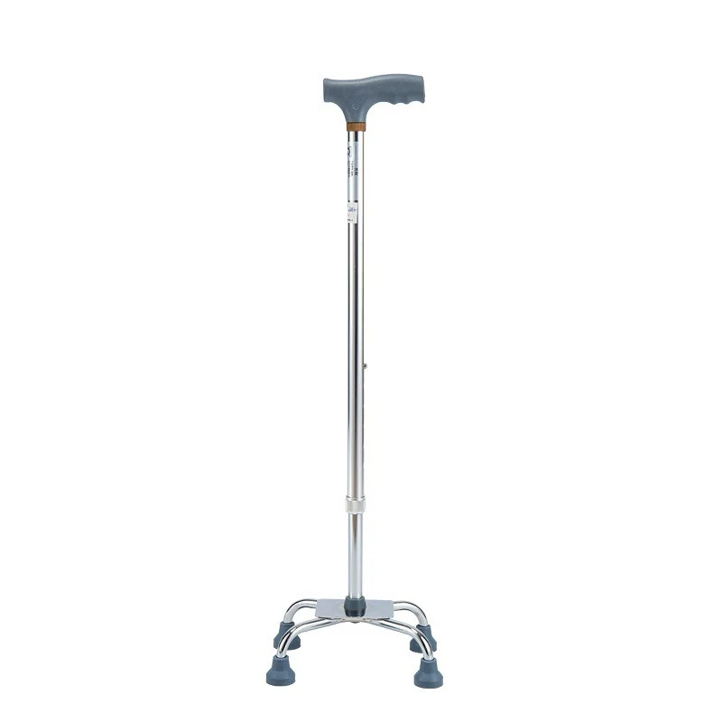 

Thickened stretchable non slip, adjustable outdoor four corner elderly people's anti slip crutches to assist walking and turning