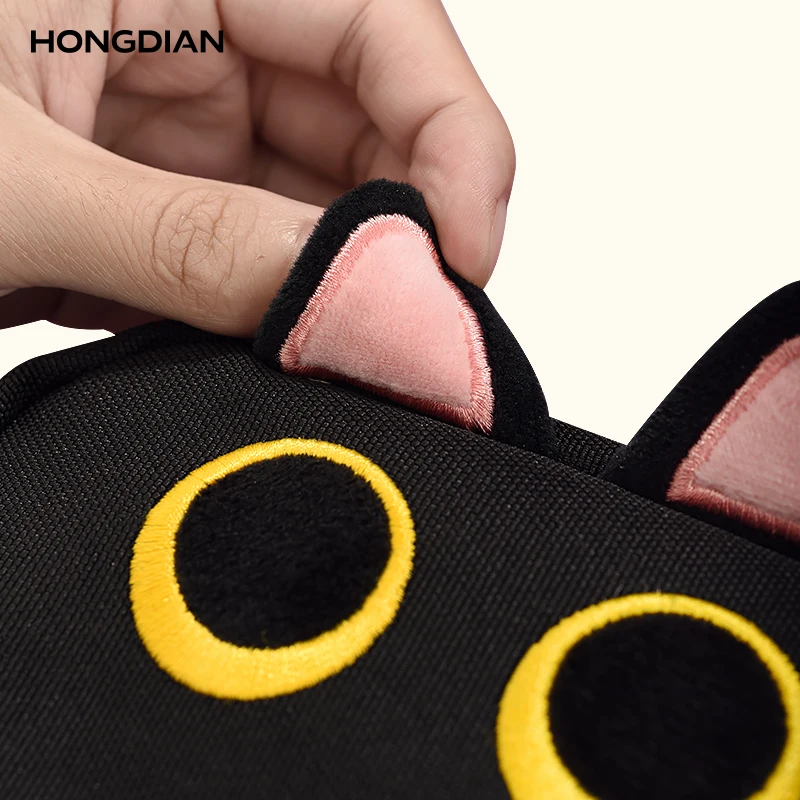 LT Hongdian Ins Simplicity Pencil Black Cat Siamese cat Canvas Pencil Bag borsa per cancelleria ad alta capacità School Student S