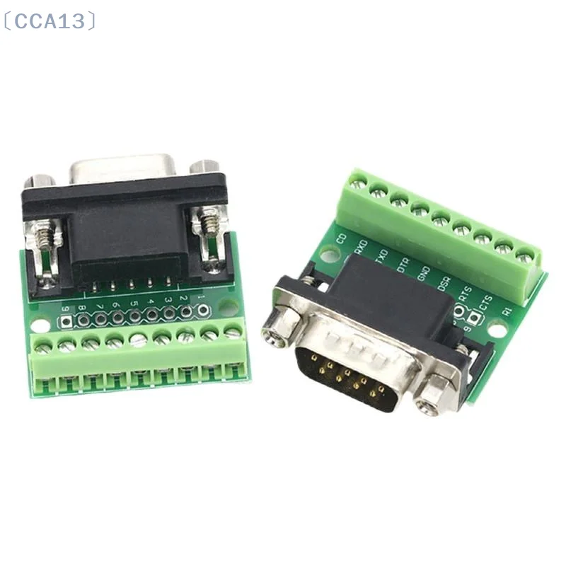 〔CCA13〕DB9 Serial Port Converter Module Male Female Adapter to Screw Terminal Block RS232 RS485 for Communication Device Testin
