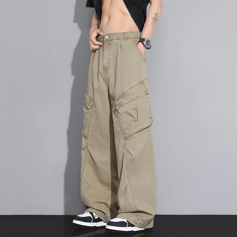 Men's Outdoor Pure Cotton Breathable and Comfortable Multi Pack Workwear Pants Fashionable and Trendy Casual Straight Leg Pants